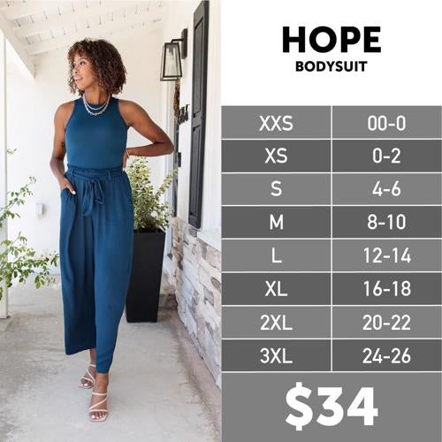 Hope Size Chart